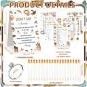 Estune 331 Pcs Bridal Shower Games Supplies, 5 Sets 250 Pcs Wedding Cards 1 Bridal Shower Games with 60 Rings and 20 Pencils(Love is Brewing)