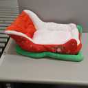 Sleigh Dog Bed, Washable and Highly Durable Indoor and Outdoor Dog Bed, Holiday Themed Red Sleigh Pet Bed, Interesting Red Sleigh Cat Dog Bed