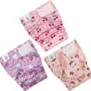 CuteBone Washable Dog Diapers Female No Tail Hole 3 Pack Reusable Doggie Period Training Pants for Docked-Tail Frenchie French Bulldog Boston Terrier Without Tail, M