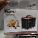 Touch screen Toaster 2 Slice Digital Timer Toasters with 6 Bread Types & 6 Shade Settings, Smart Extra Wide Slots Toaster with Bagel Defrost Reheat Cancel Function