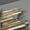 Double Curtain Rods, Wrap Around Curtain Rod for Windows, Internal Splicing 1'' Front and 5/8'' Back Adjustable Curtain Rod with Aluminum Finials and Brackets (Warm Gold, 28-165")