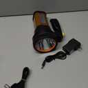 Rechargeable Searchlight Handheld LED Tactical Flashlight with Handle Spotlight 6000 Lumens High-Power Super Bright Torch with USB Output Torch (Gold)