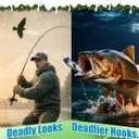 Fishing Advent Calendar 2025 for Adults, 24 Day Christmas Countdown with Spooky Fishing Lure Baits, Xmas Surprise Gifts for Men Fishermen Father Boyfriend Outdoor Lover