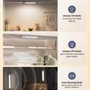 Pak 16 Inch Under Counter Cabinet Lighting, 83 LED Battery Operated Motion Sensor Light, Dimmable Closet Lights, USB Rechargeable, Wireless Magnetic Under Counter Light for Kitchen, Bathroom, 2 Packs