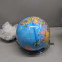 Amylove 13'' Illuminated World Globe with Stand 720/360 Rotation Rewritable Light Up Globe for Kid World Map for Interactive Learning Light with Base Lamp LED Decor, (Metal, Practical)