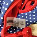 seamoly Contrast Binding Textured Halter Triangle Tie Side Bikini Set, Large