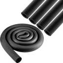 Pangda 4 Pcs 6 ft 3/4 Inch ID Foam Pipe Insulation Tubing, Black Pool Noodle, Black Foam Tube Cover for Ac Line Set, HVAC Insulation, Water Line Protection, Gym Handle Padding