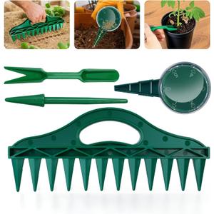 Seed Spreader 4PCS Sowing Seeds Dispenser Set Mini Seed Dispenser for Small Seeds Handheld Seed Planter Tool Seed Dibber Multifunctional Seed Spacer Gardening Tools