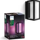 Philips Hue Impress Outdoor Wall Light (Hardwired), (6.1 x 9.4 in), 1 Pack, White & Color Smart LED Light, Voice Control, Bridge Required