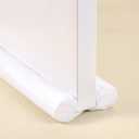 Under Door Draft Stopper White 29"-35" Noise Window Breeze Dust Air Blocker Adjustable Door Sweeps