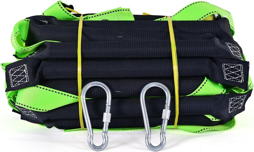 Fire Escape Ladders, 49.2FT Emergency Rope Ladder with 2 Hooks for 3-5 Story Homes, Portable Multi-use Quick Deployment Rope Ladders for Balcony Tree Window