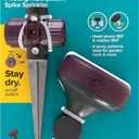 Gilmour Adjustable Spot Sprinkler with Spike Base, Pivoting Multi Pattern Sprinkler Head for Targeted Coverage in Flower Beds and Vegetable Gardens