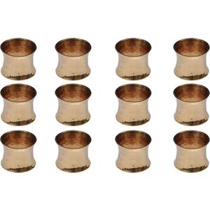 Yourtablecloth Napkin Rings or Napkin Holders  Enhanced & Appealing Table Dcor for Weddings, Parties, Christmas, New Year or Every Day UseHammered Gold Napkin Rings Set of 12