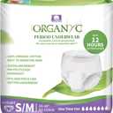 Organyc - Certified Organic Cotton Disposable Period Underwear for Sensitive Skin, Super Absorbent for Women, All-Day or Overnight, S/M, 4 Count