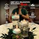 Candle Charisma White Floating Candles 3 Inch (Set of 24)  8-Hour Dripless, Smokeless Burn with Natural Flickering Flame  Perfect for Weddings, Centerpieces, Pool Nights & Special Events