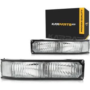 CarLights360: For 1988-2000 Chevy GMC C2500 Turn Signal/Parking Light Assembly Driver and Passenger Side Pair | GM2520104 GM2521104 Vehicle Trim: w/Sealed Beam Headlamp