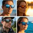 Polarized HD Genuine Glass Sunglasses for Men and Women, Italian Design, Anti-Glare,UV400,Corning True Glass Lenses