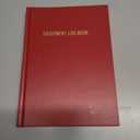 BookFactory Equipment Log Book - 168 Pages 5'' x 7'' Red Cover Section Sewn Hardbound (Made in USA) (Red Imitation Leather)