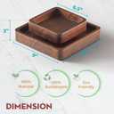 FANATU Wood Pistachio Snack Bowl with Shell Storage, Double Dish Holder Nut Bowl Pedestal for Sunflower Seed, Peanut, Cherries, Edamame (Walnut)