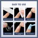 4 x Short Almond Gel Nail Tips: 240 PCS Pre-Shaped False Acrylic Nail Tips Clear Fake Nails Extension Full Cover for Nail Manicure Home DIY Women 12 Sizes