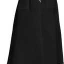 luvamia Denim Skirts for Women Trendy A Line Long Maxi Pull On Elastic Waist Drawstring Stretchy Jean Skirt with Pockets Plus Size Skirts True Black Size XX-Large Fits Size 20 Size 22