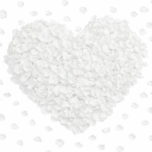 3000 Pcs White Rose Petals Artificial Flowers Silk Petals Table Scatters for Romantic Special Night Decorations, Weddings, Valentine's Day, Proposals, Anniversaries, and Bridal Showers Party Decor