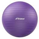 Trideer Extra Thick Yoga Ball Exercise Ball, 5 Sizes Gym Ball, Heavy Duty Ball Chair for Balance, Stability, Pregnancy, Quick Pump Included (Violet)