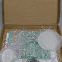 HAKOTOM 29 pcs Clear Ornaments for Crafts, 3 Inch Round Clear Acrylic Blanks Ornaments with Stickers, Christmas Tree Ornament Craft, Crystal Snowflake for Christmas Tree Winter New Year Crafting Decor