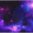 Galaxy XL Large Gaming Mouse Pad, Long Extended Full Mouse Mat for Top Keyboard Table, Cute Big Stitched Waterproof Mousepad Gifts for Women Office Decor(Purple, 31.5 * 11.8 in)