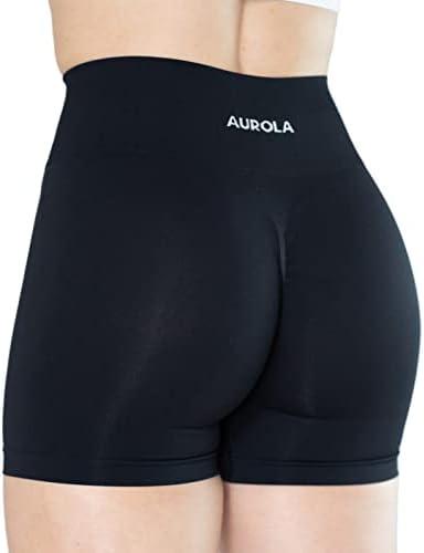 AUROLA Dream Collection Women Workout Shorts High Waist Gym Shorts, Scrunch Butt Seamless Athletic Shorts,
Dark Black, XS