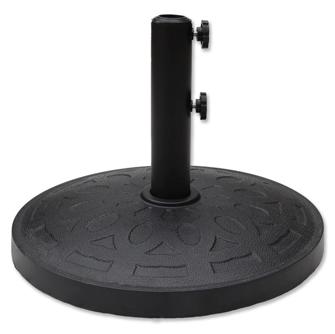 Helios&Hestia 42 lb Round Heavy Duty Resin Outdoor Umbrella Base Stand Weight for Patio Market Table Umbrella, Black