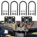 New Trailer U Bolt Kit, Trailer Leaf Spring U Bolts, for 5200-7000lbs 3" Round Axle, 7 Long U-Bolts, 1/2 Diameter, 3 Wide U Bolts-20080