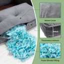 4 Piece Breakfast Nook Cushions Kitchen Corner Nook Cushion Set Shredded Foam Support 3 inch Thick Bench Seat Cushion Pad for Dining(Gray)