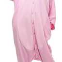 Adult Women Onesie Pajama Halloween Costumes for Adult and Teenagers (Large, Pink Stitch)