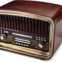 SoundBeast All-in-One AM/FM Radio with CD Player, Bluetooth Input, USB Playback & Recording, SD Card Playback, Aux Input, Built-in Speakers, Handmade Wooden Exterior
