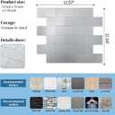 2026 New Upgrade Peel and Stick Backsplash Tile, Peel and Stick 11.34" X 11.57" Wall Tile for Kitchen, Bathroom, Fireplace, Laundry (Silver Metal, 5 Packs)