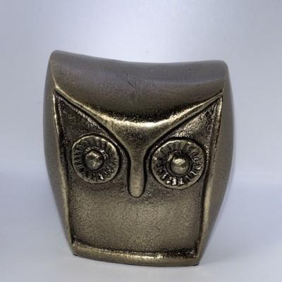 HD Designs Aluminum Owl Gold 3.6 Inches Home Decor Desk Table Shelf Figure