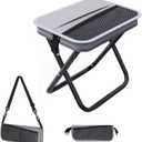 Portable Stool, Pocket Chair Fishing Stool, Large Size Adjustable Shoulder Strap Folding Stool, 2026 New Ultralight Foldable Stools with Carrying Bag for Hiking, Fishing, Camping, Picnic (Gray-Black)