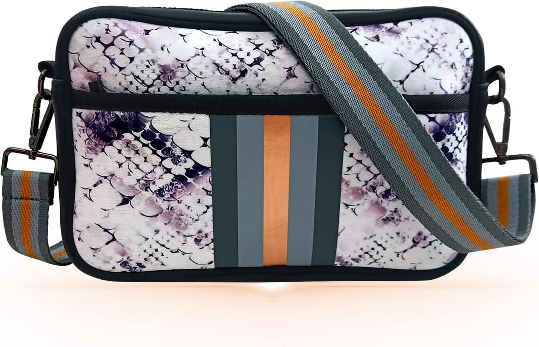 Checkered Crossbody Bum Bags for Women Nylon Checkered Purse Fanny Packs Sling Cross Body Bag with Adjustable Strap