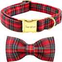 Unique style paws Christmas Dog Collar Bow tie Collar Adjustable Collars for Dogs and Cats Small Medium Large