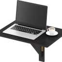 Furinno Hermite Wall Mounting Folding Table, Espresso, Rectangle Folding