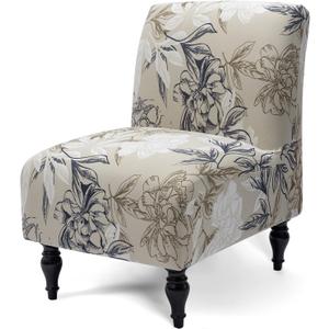 Liykimt Armless Accent Slipper Chair Cover Slipcover,Slipper Chair Without Arms Fabric Stretch Spandex Removable for Armless Chair Furniture Protector Covers for Living Dining Room