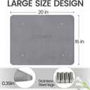 Large Stone Dish Drying Mats for Kitchen Counter,20"(L)16"(W) Diatomaceous Earth Stone Mat With 4pc silver metal feet,Super Absorbent Fast Drying,Non-Slip Multi-purpose Kitchen Mat