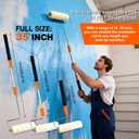 Paint Roller Kit 11 PCS, 9" Extendable Roller Frame (3 ft)