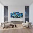 YeiLnm Dinosaur Picture foy Boy Bedroom Van Gogh Dino Artwork Starry Sky Canvas Nursery Kids Decor
