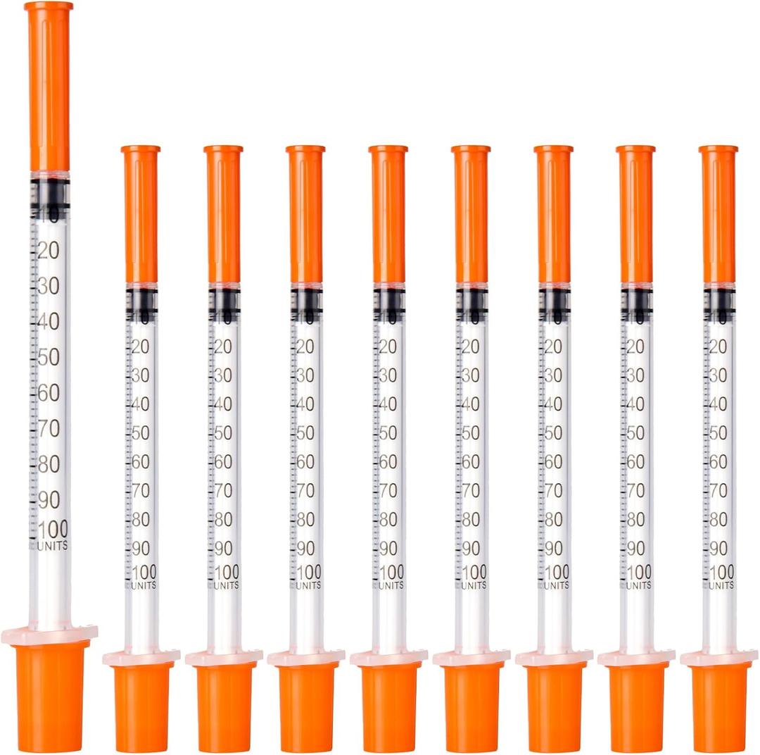 1ML Syringe, Measuring Syringes Lab Supplies, Individually Wrapped, Pack of 50