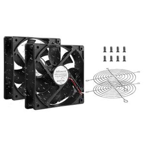 24V DC 120mm 4.72inch High-Speed Moisture-Proof IP44 Exhaust Muffin Cooling Fan-3000RPM Cooling Solution for Humid Environment 2-Pack