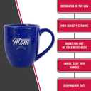 Rico Industries NFL Football Mom Red 16 oz Team Color Laser Engraved Speckled Ceramic Coffee Mug