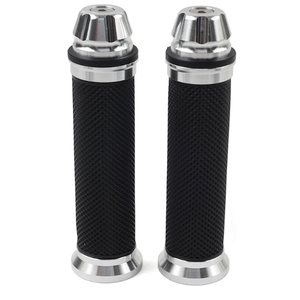 Motorcycle 7/8" Handle Bar Hand Grip For Yamaha For Honda For Suzuki silver