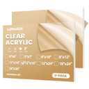 Plexiglass Sheets 1/8" (3mm) Thick - 2 Pack of 12x16 Clear Cast Acrylic Sheets for Laser Cutting, Signs, Glass Replacement, DIY and Crafts Project
